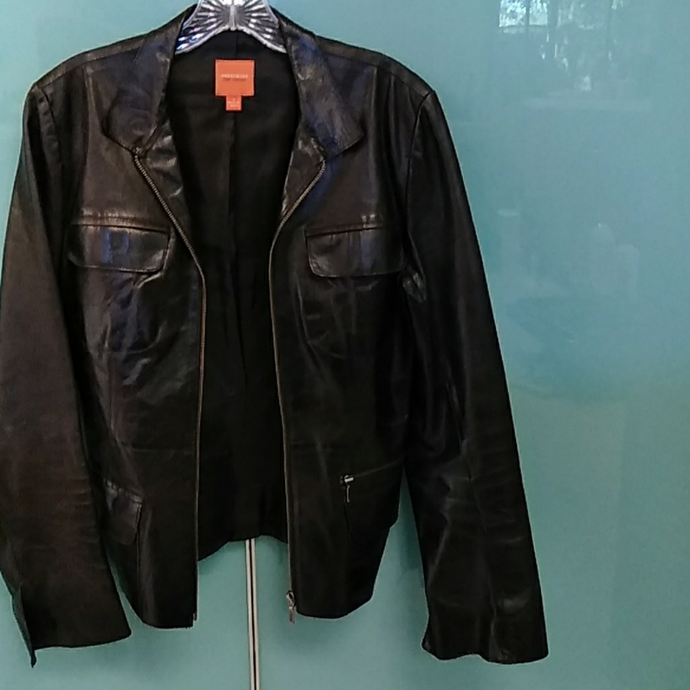Anonymous John Carlisle Black Leather Jacket  Sm
